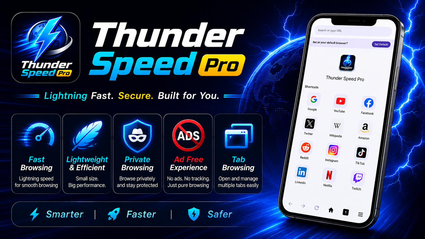 Thunder Speed Pro Browser: Fast, Lightweight & Private Browser for Android